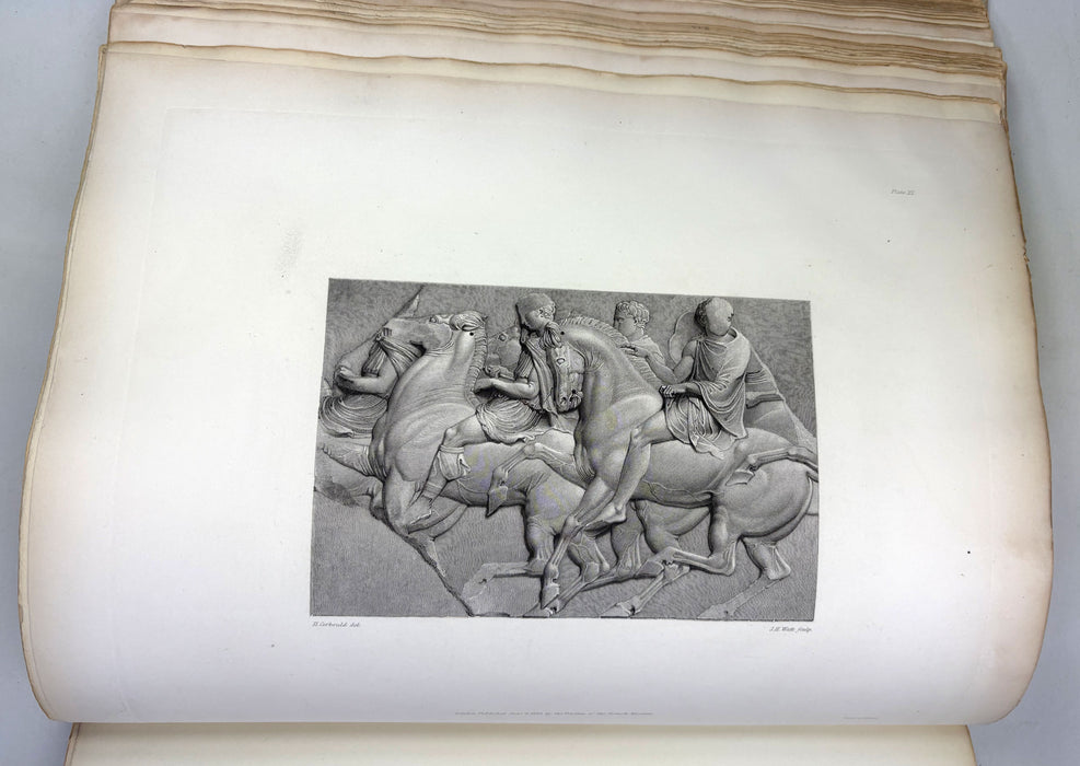 Description of the Collection of Ancient Marbles in the British Museum; With Engravings / Engravings from the Ancient Marbles – Parts VIII (Parthenon Frieze, 1839) & X (Townley Collection, 1845), folio, edited by Edward Hawkins.