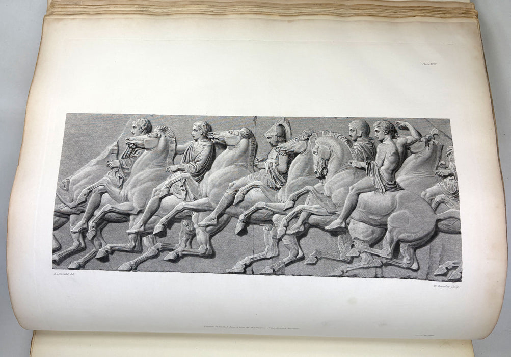Description of the Collection of Ancient Marbles in the British Museum; With Engravings / Engravings from the Ancient Marbles – Parts VIII (Parthenon Frieze, 1839) & X (Townley Collection, 1845), folio, edited by Edward Hawkins.