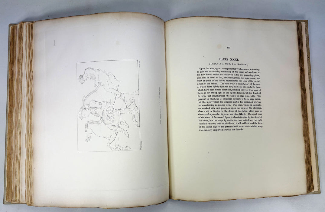 Description of the Collection of Ancient Marbles in the British Museum; With Engravings / Engravings from the Ancient Marbles – Parts VIII (Parthenon Frieze, 1839) & X (Townley Collection, 1845), folio, edited by Edward Hawkins.