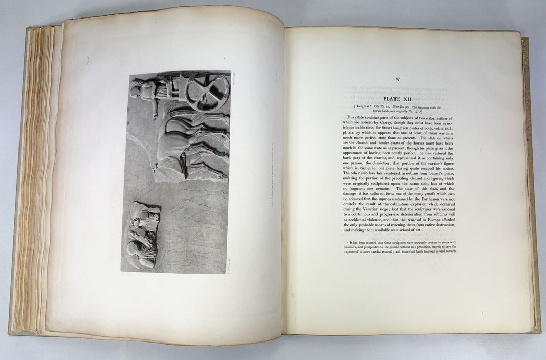 Description of the Collection of Ancient Marbles in the British Museum; With Engravings / Engravings from the Ancient Marbles – Parts VIII (Parthenon Frieze, 1839) & X (Townley Collection, 1845), folio, edited by Edward Hawkins.