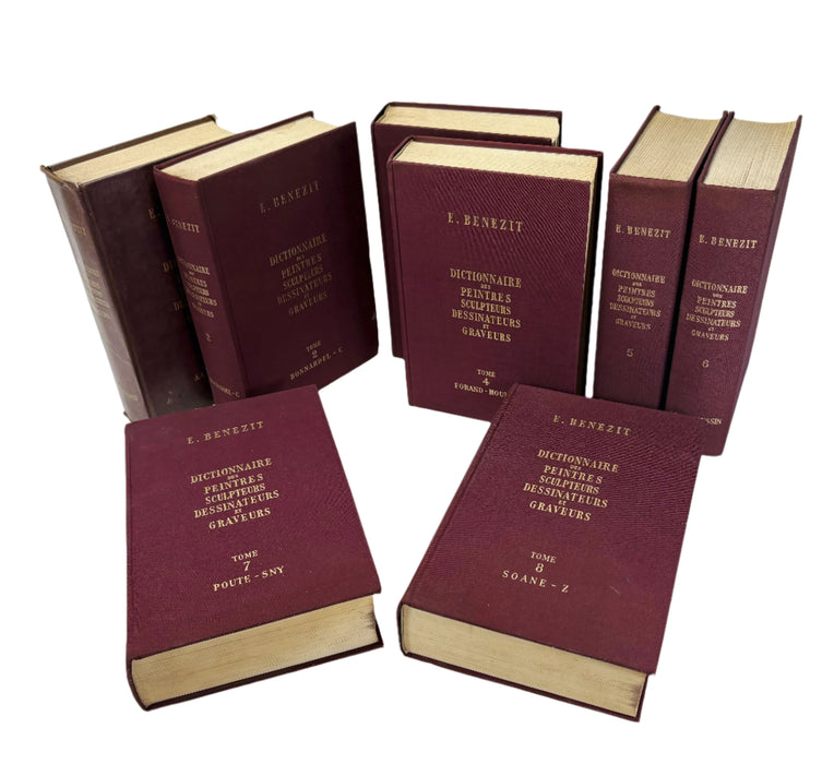 Dictionnaire critique et documentaire des Peintres, Sculpteurs, Dessinateurs et Graveurs, E. Benezit, 1966, 8 Vols. complete.