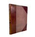 Vintage leather-bound book on a white background