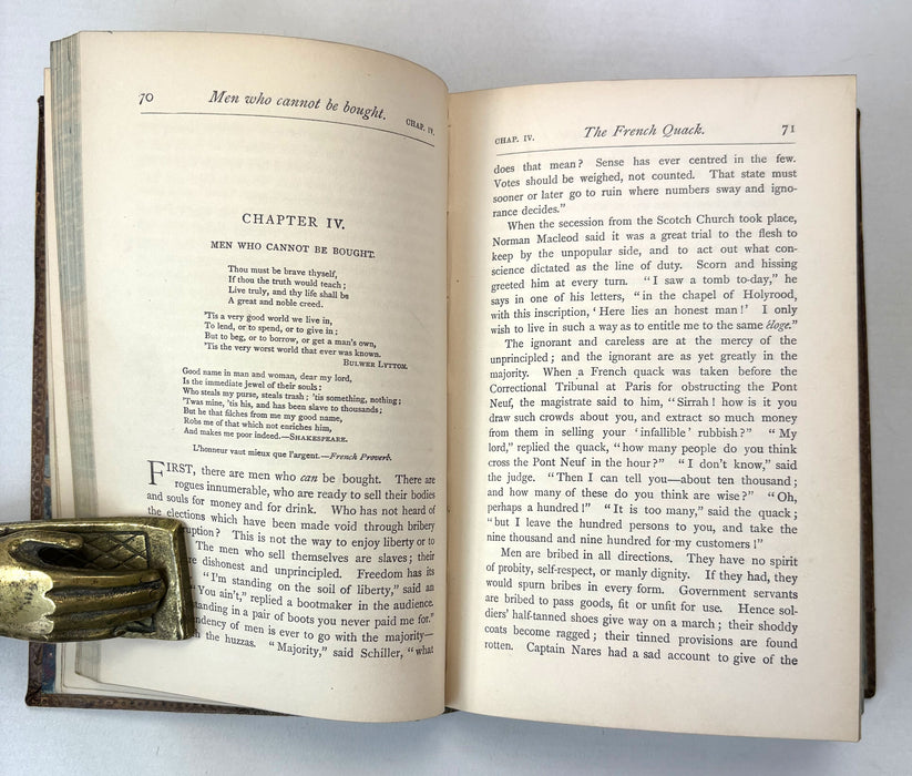 Duty, with Illustrations of Courage, Patience, & Endurance, by Samuel Smiles, John Murray, 1886. Prize binding.