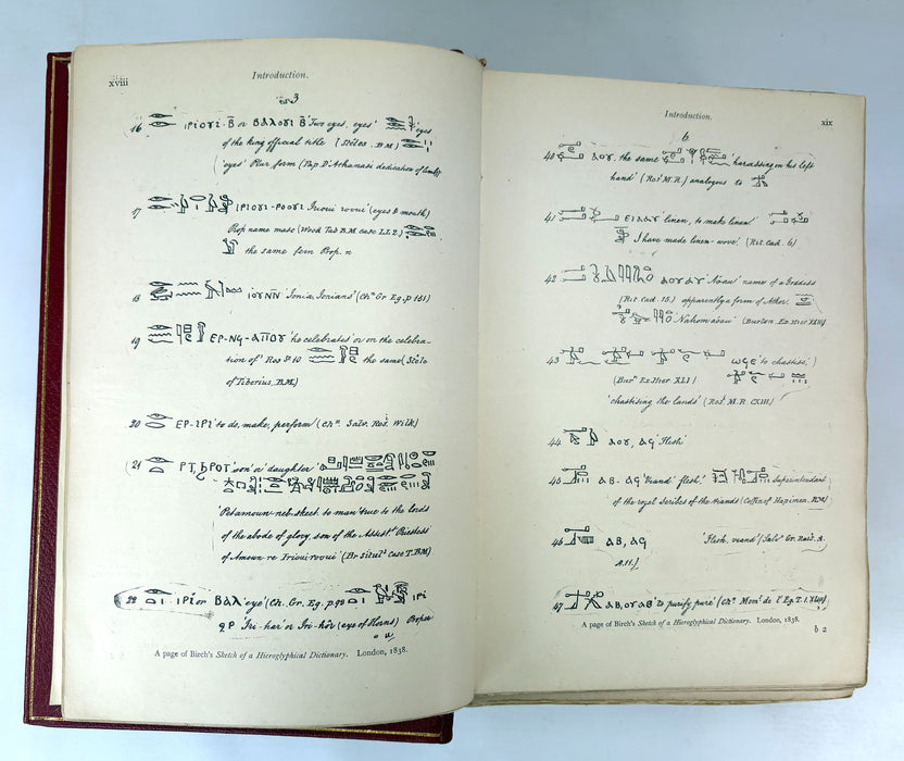 Sir E. A. Wallis Budge. An Egyptian Hieroglyphic Dictionary. Exceptional Harrison & Sons Printer's Working Production Copy, documenting the manufacture of the first edition, 1916-1920.