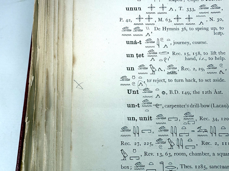 Sir E. A. Wallis Budge. An Egyptian Hieroglyphic Dictionary. Exceptional Harrison & Sons Printer's Working Production Copy, documenting the manufacture of the first edition, 1916-1920.