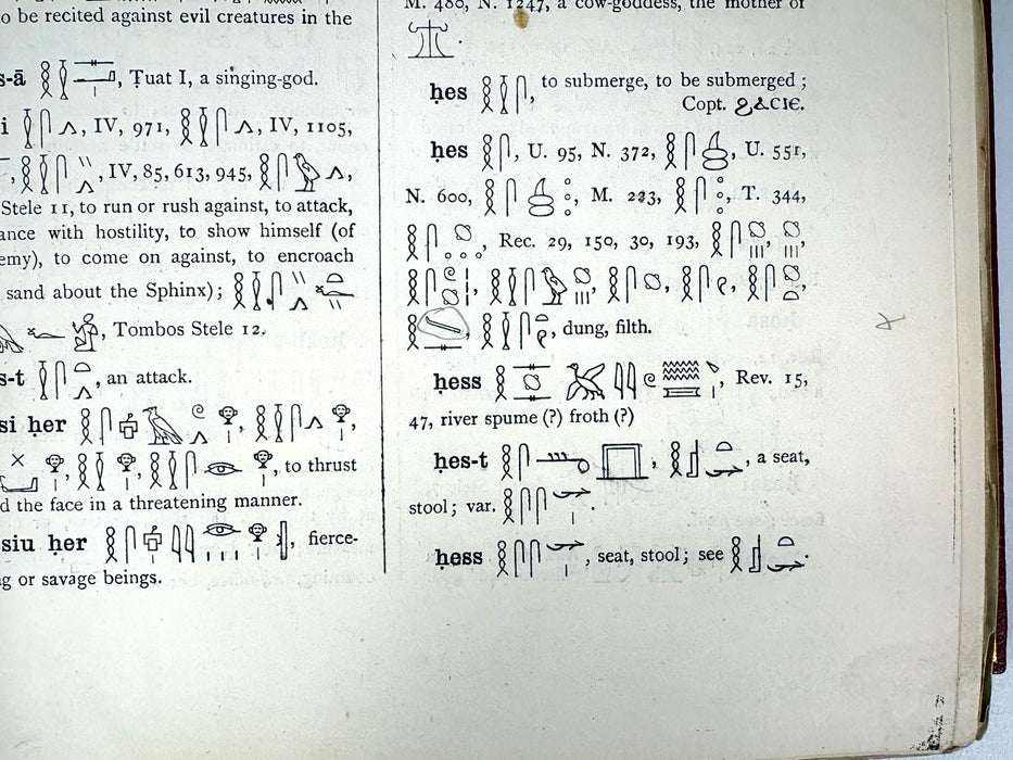 Sir E. A. Wallis Budge. An Egyptian Hieroglyphic Dictionary. Exceptional Harrison & Sons Printer's Working Production Copy, documenting the manufacture of the first edition, 1916-1920.