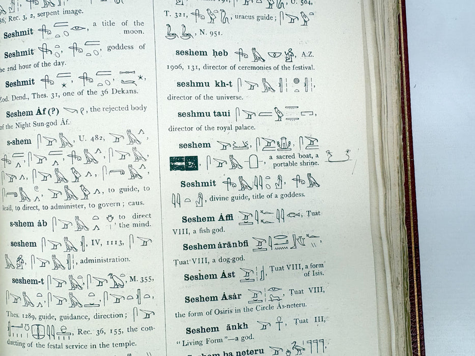 Sir E. A. Wallis Budge. An Egyptian Hieroglyphic Dictionary. Exceptional Harrison & Sons Printer's Working Production Copy, documenting the manufacture of the first edition, 1916-1920.