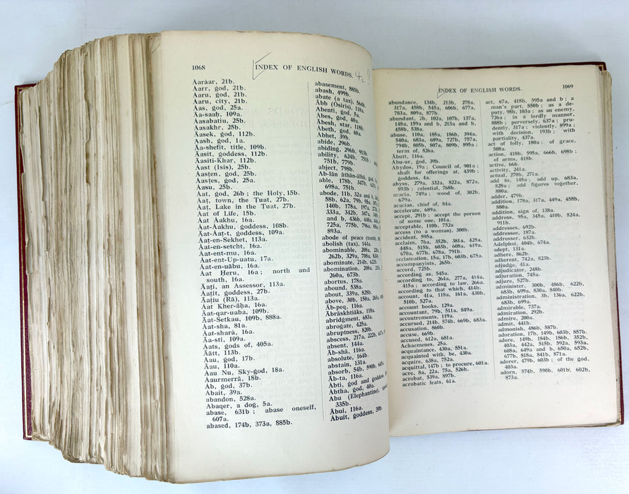 Sir E. A. Wallis Budge. An Egyptian Hieroglyphic Dictionary. Exceptional Harrison & Sons Printer's Working Production Copy, documenting the manufacture of the first edition, 1916-1920.