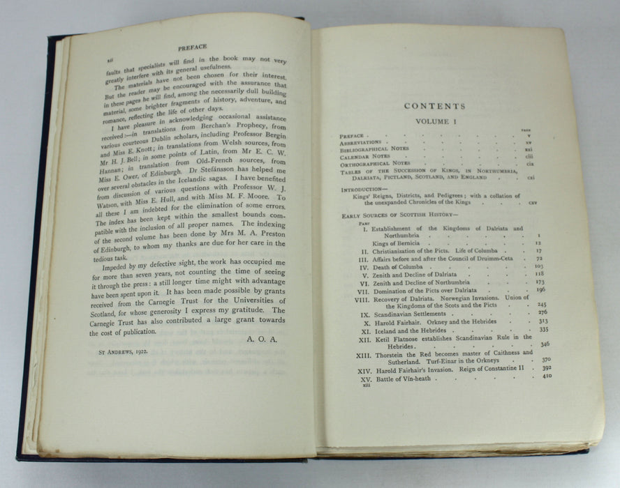 Early Sources of Scottish History A.D. 500 to 1286, Alan Orr Anderson, 1922, No. 1 of only 16 sets, signed by Publisher