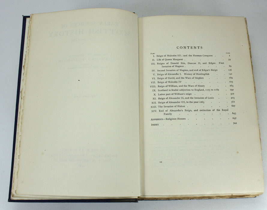 Early Sources of Scottish History A.D. 500 to 1286, Alan Orr Anderson, 1922, No. 1 of only 16 sets, signed by Publisher