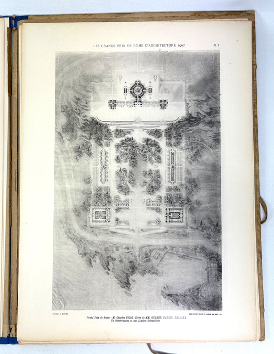 Ecole Nationale Des Beaux-Arts; Les Grand Prix de Rome d'Architecture, 1907 Folio of Architectural Plates