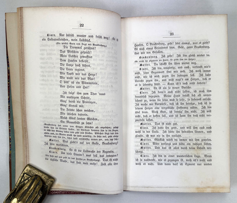 Egmont. Ein Trauerspiel von Goethe. Stuttgart; Verlag der J.G. Cotta’schen Buchhandlung, 1866.