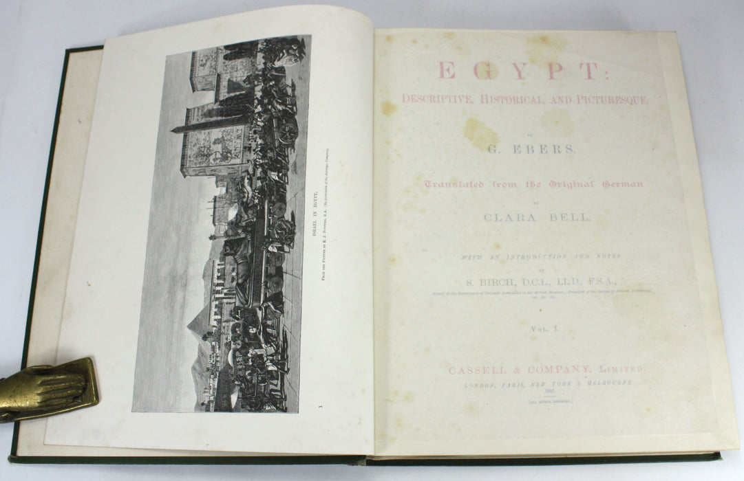 Egypt; Descriptive, Historical, and Picturesque, G. Ebers, 1887, 2 Volume Set