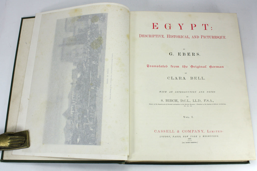 Egypt; Descriptive, Historical, and Picturesque, G. Ebers, 1887, 2 Volume Set