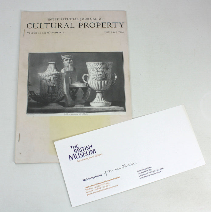 Elgin Marbles Arguments; International Journal of Cultural Property - 4 Issues, with signed papers - William St Clair