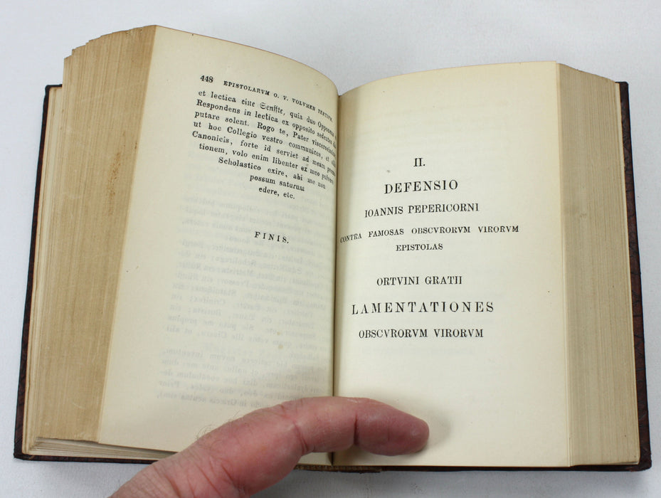 Epistolae Obscurorum Virorum, Defensio Ioannis Pepericorni, Ortuini Gratii, Lipsiae, 1869