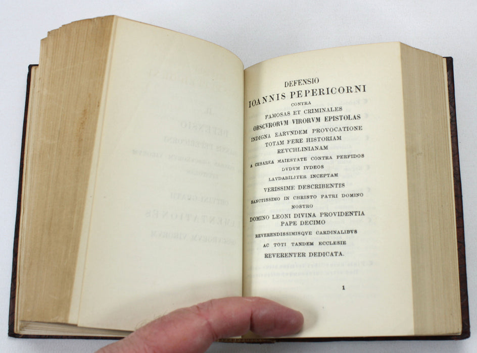 Epistolae Obscurorum Virorum, Defensio Ioannis Pepericorni, Ortuini Gratii, Lipsiae, 1869