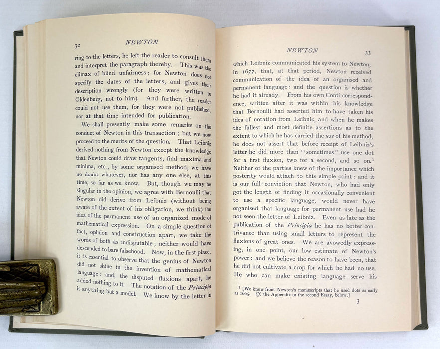 Essays on the Life and Work of Newton, by Augustus De Morgan, Open Court Publishing Company, 1914