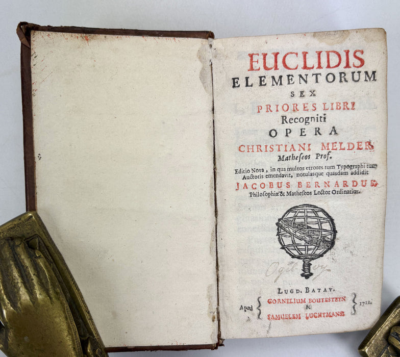Euclidis; Elementorum Sex Priores Libri Recogniti Opera, Christiani Melder, Jacobus Bernardus, 1711