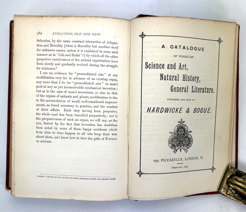 Evolution, Old and New; or, The Theories of Buffon, Dr. Erasmus Darwin, and Lamarck, As Compared with that of Mr. Charles Darwin, by Samuel Butler, 1879