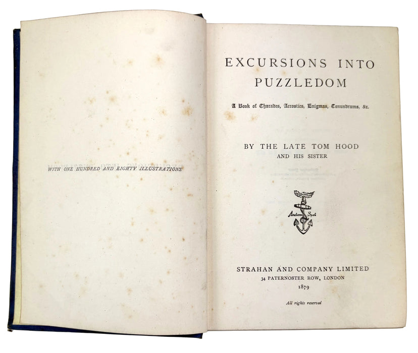 Excursions into Puzzledom; A Book of Charades, Acrostics, Enigmas, Conundrums, by the Late Tom Hood and His Sister, 1879