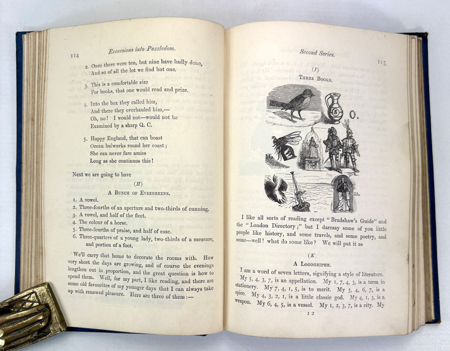 Excursions into Puzzledom; A Book of Charades, Acrostics, Enigmas, Conundrums, by the Late Tom Hood and His Sister, 1879