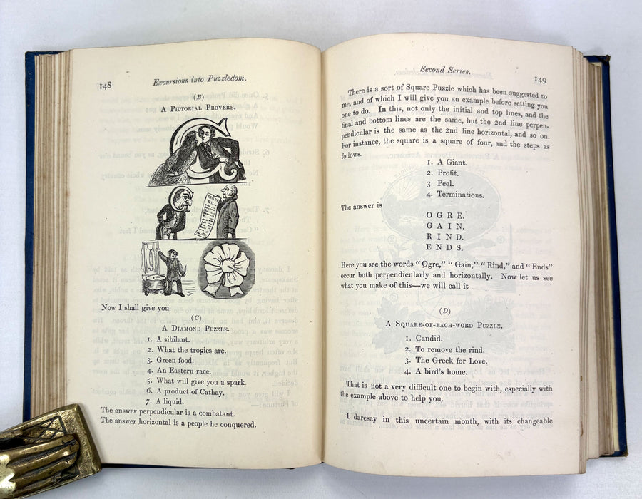 Excursions into Puzzledom; A Book of Charades, Acrostics, Enigmas, Conundrums, by the Late Tom Hood and His Sister, 1879