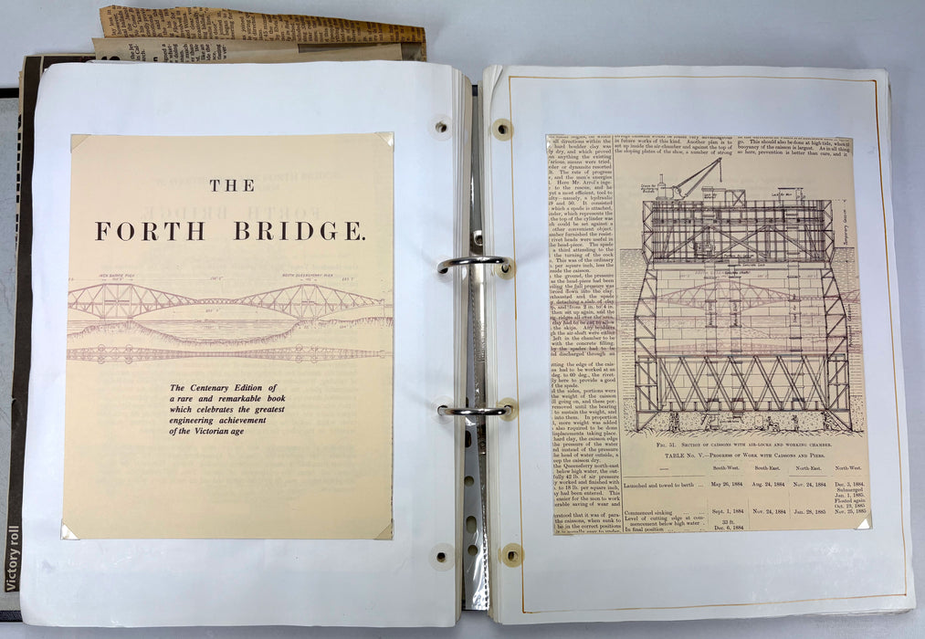 Extensive Archive Collection of Forth Bridge (Forth Railway Bridge) Ephemera