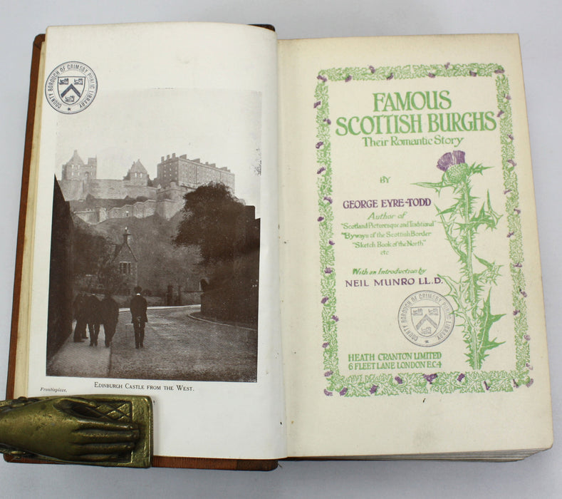 Famous Scottish Burghs; Their Romantic Story, George Eyre-Todd, 1923, Library binding