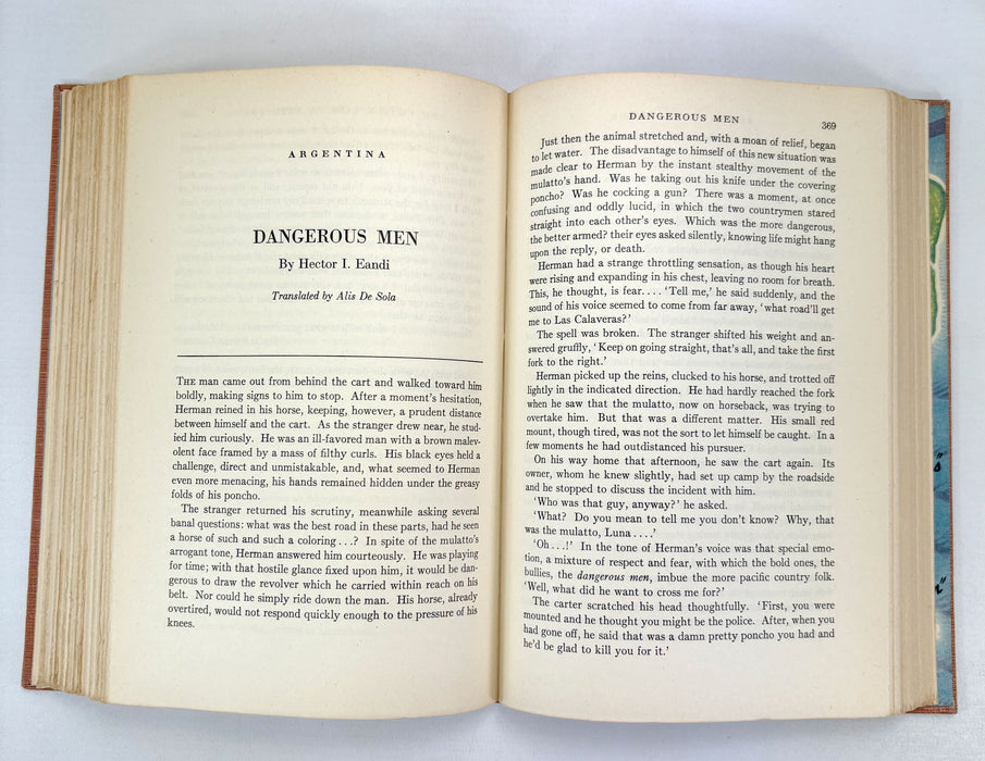 Fiesta in November; Stories from Latin America, edited by Angel Flores & Dudley Poore, Houghton Mifflin, 1942