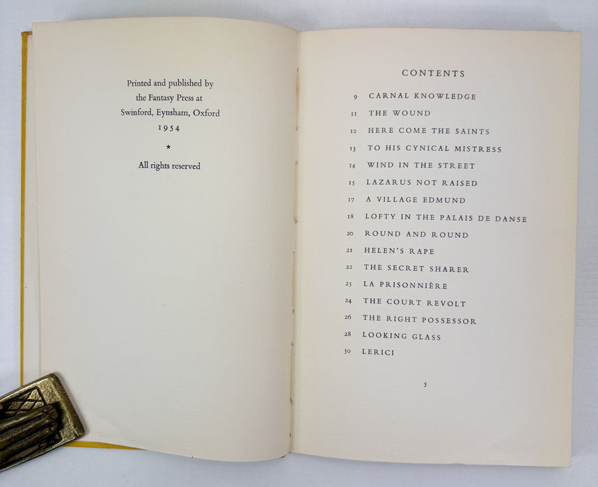 Fighting Terms; Poems by Thom Gunn, Fantasy Press, 1954