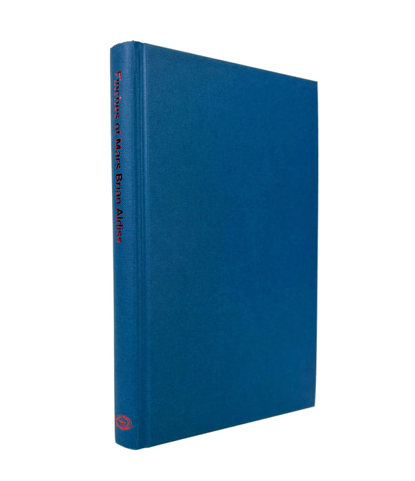 Blue book with red text on a white background