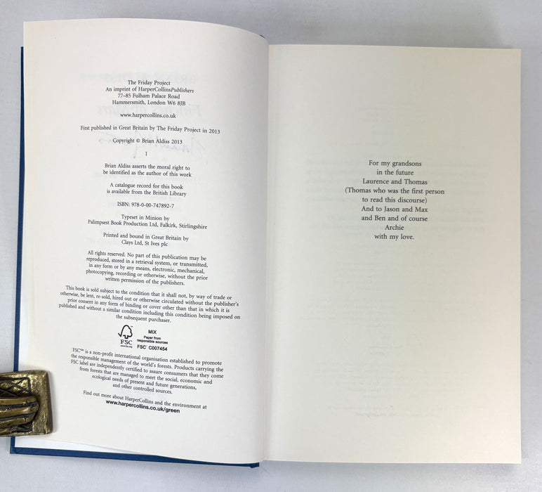 Finches of Mars, by Brian Aldiss. Signed and numbered 113/200 first edition, The Friday Project, 2013