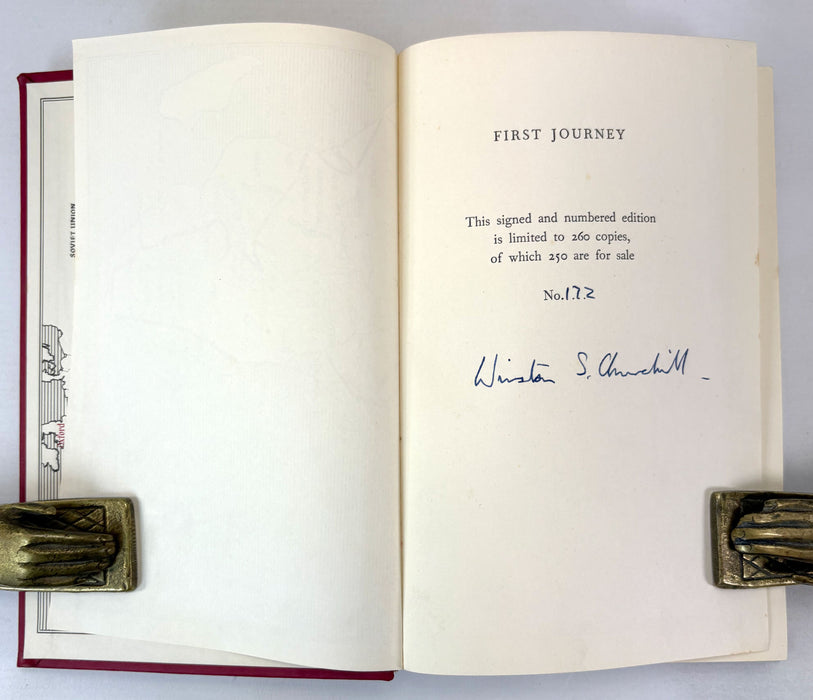 First Journey, by Winston S. Churchill. Signed Limited edition of 260 copies, 1966