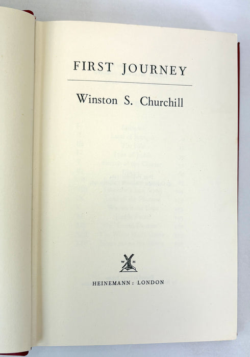 First Journey, by Winston S. Churchill. Signed Limited edition of 260 copies, 1966