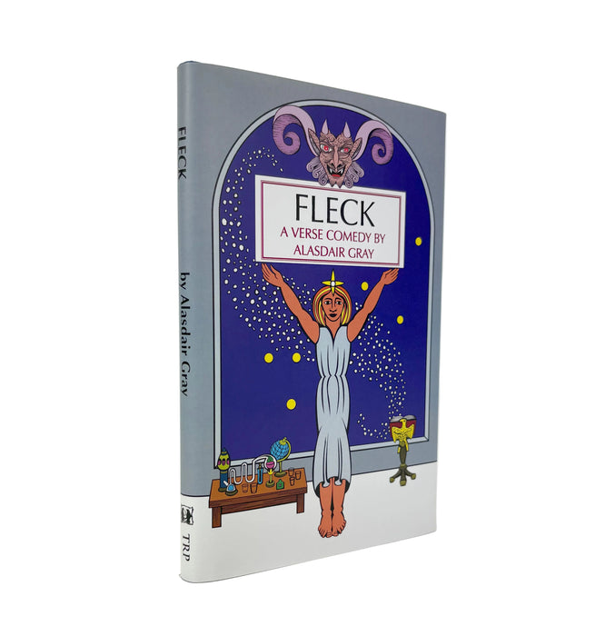 Book titled 'Fleck' by Alasdair Gray with a cover illustration on a white background