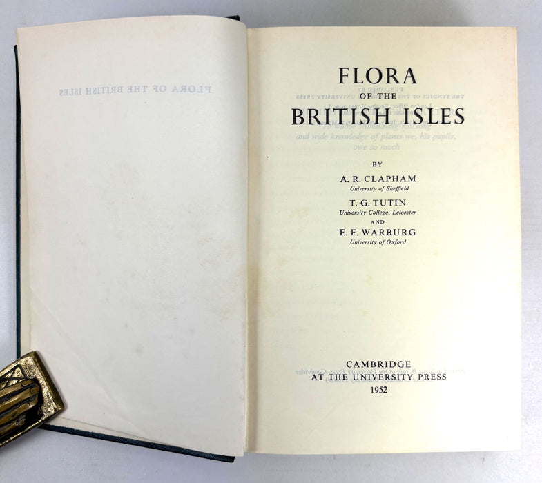 Flora of the British Isles, Clapham, Tutin & Warburg, Cambridge University Press, 1952