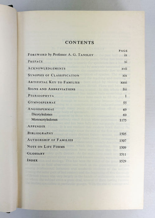 Flora of the British Isles, Clapham, Tutin & Warburg, Cambridge University Press, 1952