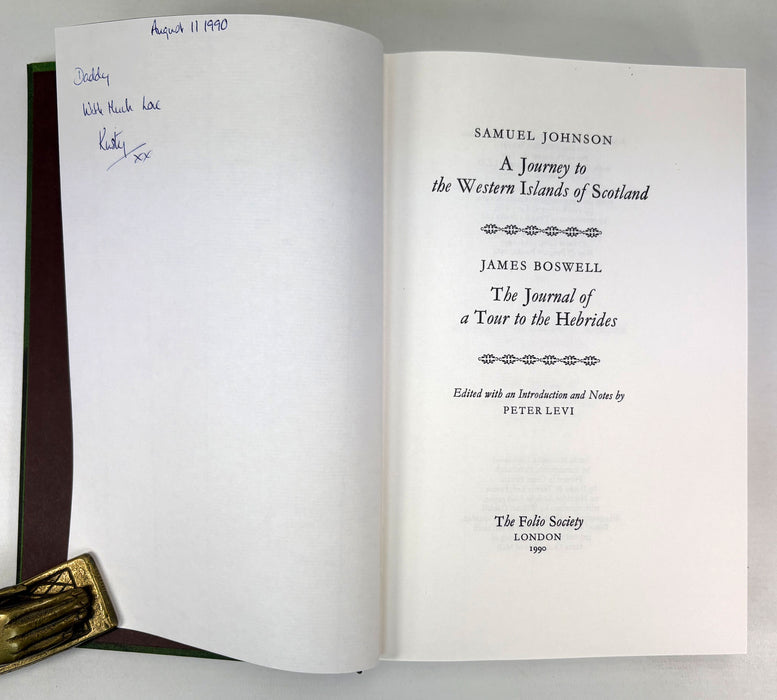 Folio Society; Johnson & Boswell's Journals of the Western Isles, 1990