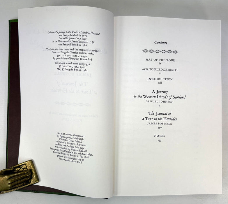 Folio Society; Johnson & Boswell's Journals of the Western Isles, 1990