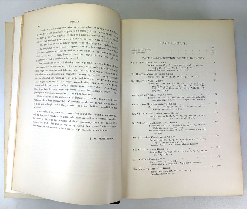 Forty Years' Researches in British and Saxon Burial Mounds of East Yorkshire, J.R. Mortimer, 1905
