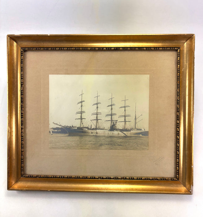 Framed albumen print photograph of the København by Marius Hoffgard of Copenhagen, 1920s