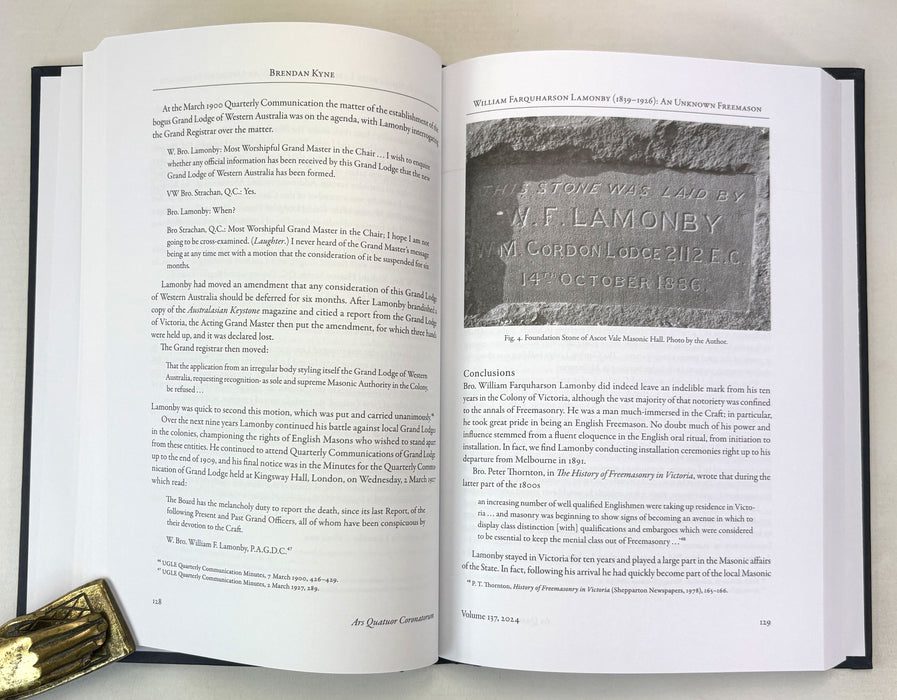 Freemasonry; Ars Quatuor Coronatorum; The Transactions of the Quatuor Coronati Lodge No. 2076, Volume 137, 2024. Edited by John Wade.