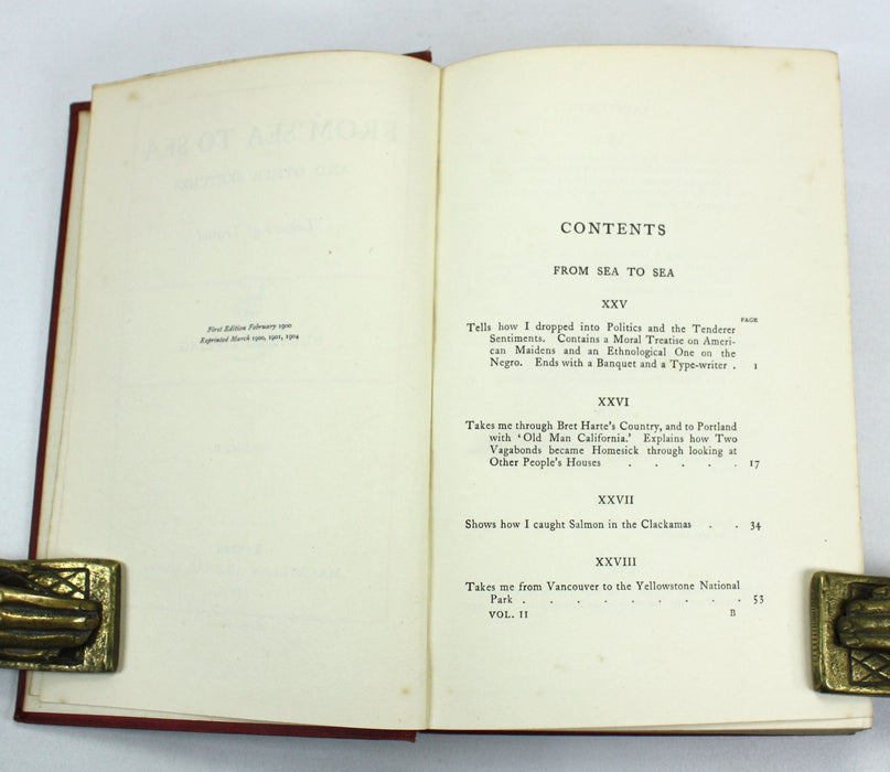 From Sea to Sea and Other Sketches; Letters of Travel, Rudyard Kipling, 1904, 2 Volume set.
