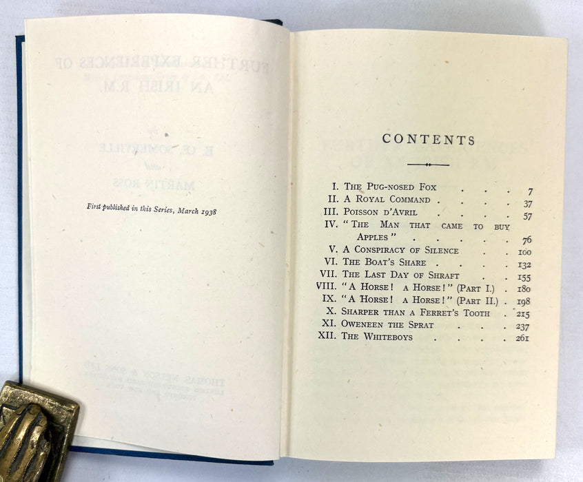 Further Experiences of an Irish R.M., E. OE. Somerville and Martin Ross, Thomas Nelson & Sons, 1938