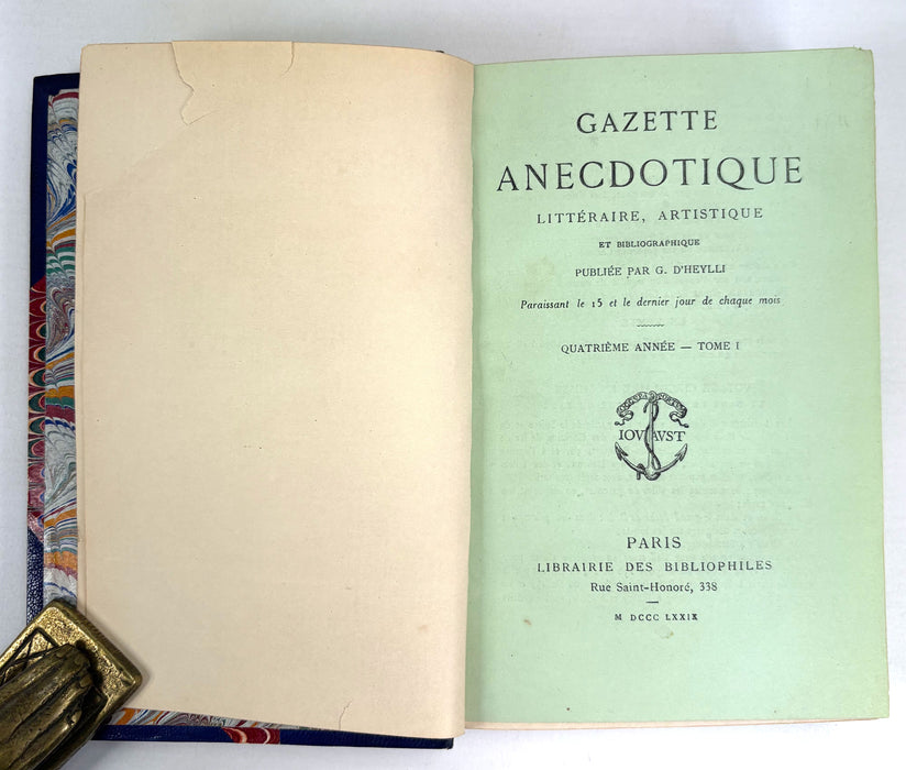 Gazette Anecdotique; Litteraire, Artistique et Bibliographique, G. D'Heylli, 1879