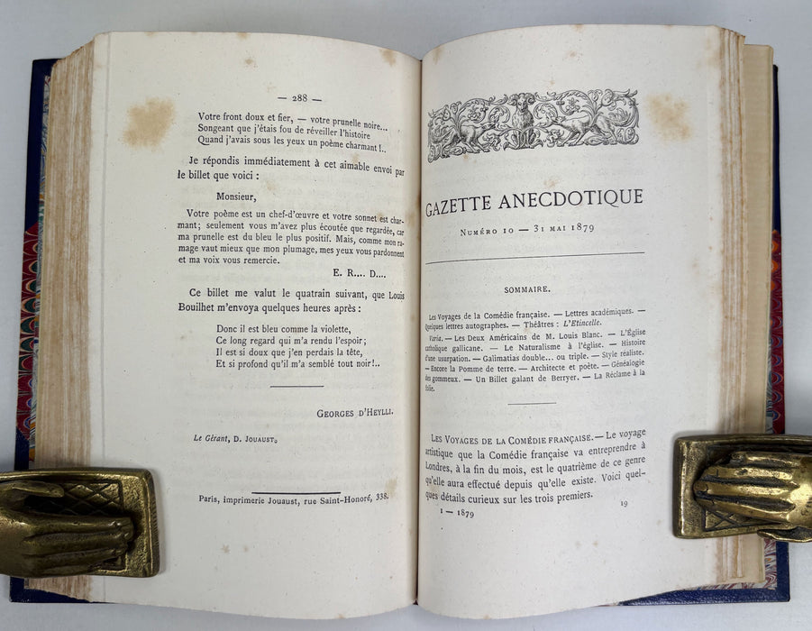 Gazette Anecdotique; Litteraire, Artistique et Bibliographique, G. D'Heylli, 1879