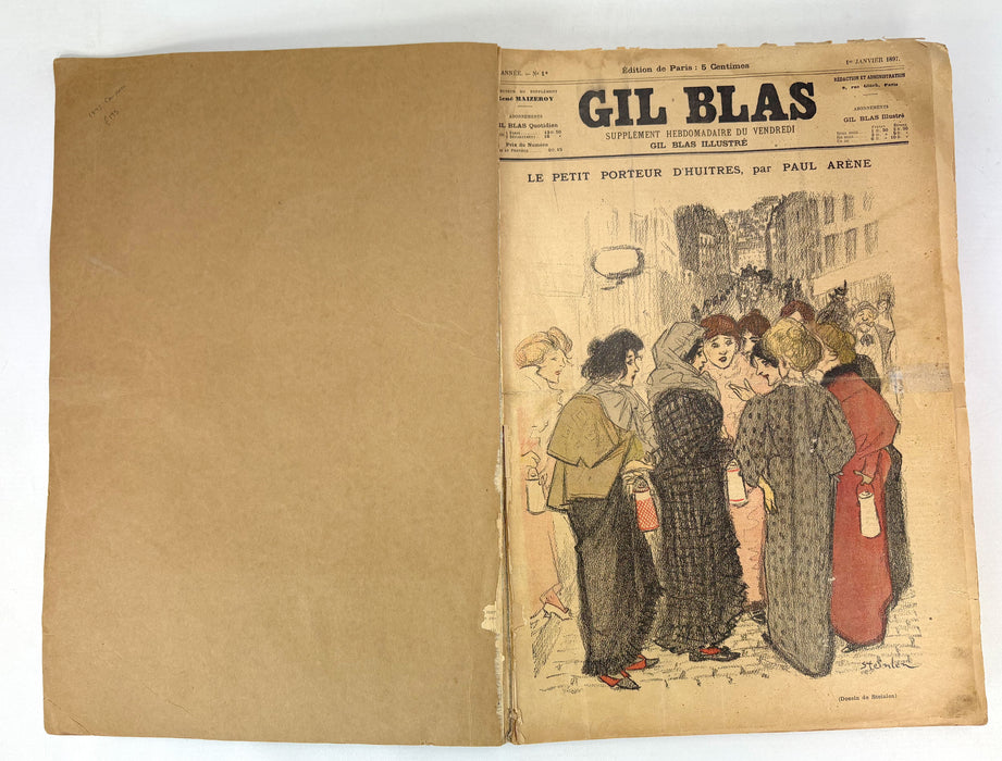 Gil Blas Illustré, Complete bound run of 53 issues for 1897 of this Art Nouveau / Belle Époque periodical