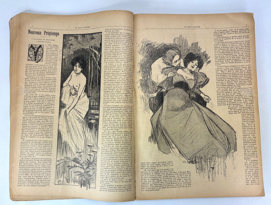 Gil Blas Illustré, Complete bound run of 53 issues for 1897 of this Art Nouveau / Belle Époque periodical