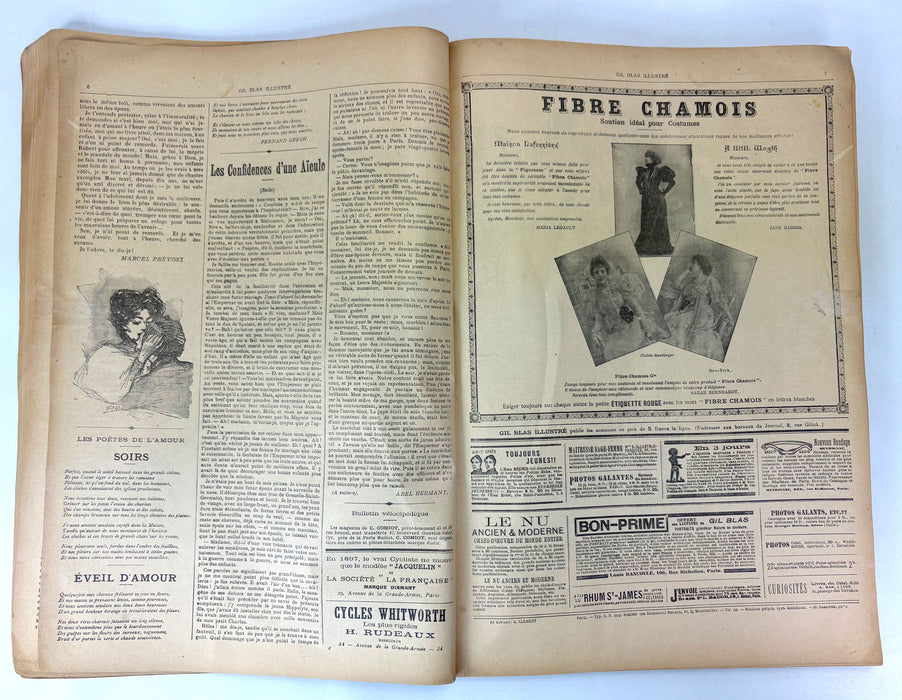 Gil Blas Illustré, Complete bound run of 53 issues for 1897 of this Art Nouveau / Belle Époque periodical